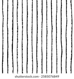 Stripes, pinstripes seamless repeat vector patern. Hand drawn pastel crayon pencil charcoal chalk streaks, uneven thin narrow doodle parallel bars background. Textured grungy lines endless template.