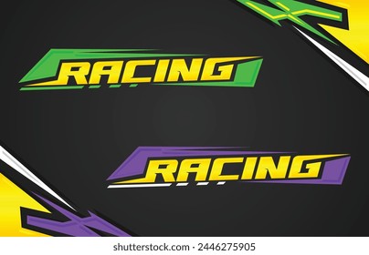 Stripes Racing decals for tuning Vector Template