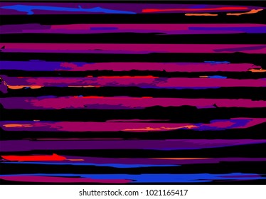 Stripes of rainbow colors. Hand-drawn grunge pattern for fabric