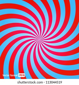stripes red blue circle square abstract