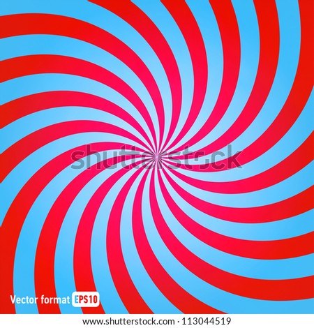 stripes red blue circle square abstract