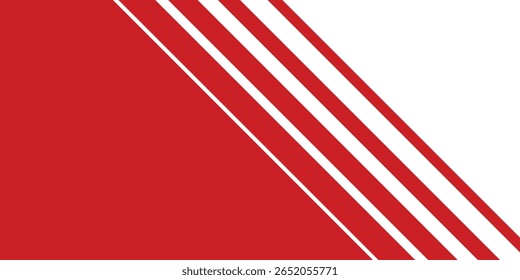 Rayas rojas y blancas con transición de color diagonal. Ilustración de Vector