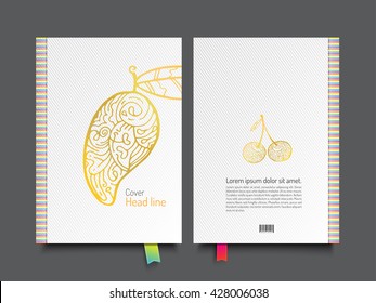 Stripes scribbled drawn by hand, fruit concept, Template design of book covers,
business card texture surface, brochure template, annual report cover, gold and luxury design.