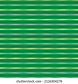 Stripes seamless horizontal line thin streak wavy small, Color green gray yellow in spring. Abstract line style sport, chic pattern fun design retro, Fabric print textiles, t-shirts.Vector line series