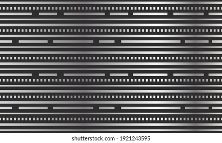 Stripes seamless pattern. Abstract horizontal background. Silver vector illustration.