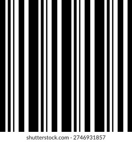 Stripes Seamless Pattern With Black and White Color Design