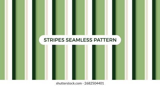 Stripes Seamless Pattern Colorful Design. Line Vertical Pattern Vector