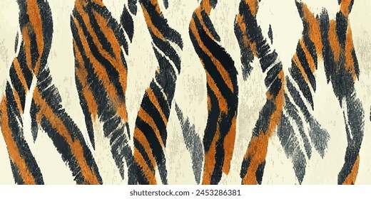 Stripes seamless pattern. Ikat ethnic tribal, handmade seamless wallpaper. Ethnic Ikat abstract background art. llustration for greeting cards, printing and other design project.