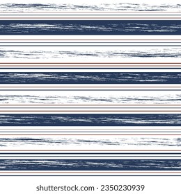 Stripes seamless pattern, red and blue patriotic striped vector background. USA colors grunge stripes