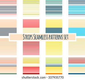 Stripes seamless pattern set