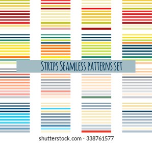 Stripes seamless pattern set