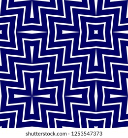 stripes seamless pattern vector illustration with blue and white colors. Vintage optical illusion background.