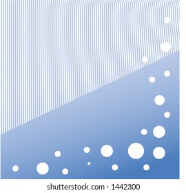  stripes sitting on blue with bubble frame