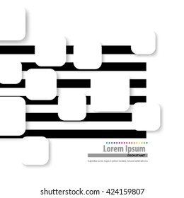 Stripes and Squares Layout/Design Cover Background