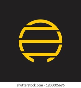 stripes sun abstract geometric logo 