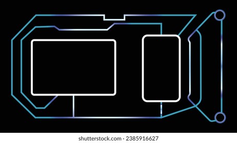 Stripes technology circuit board vector concept abstract background