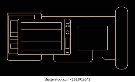 Stripes technology circuit board vector concept abstract background