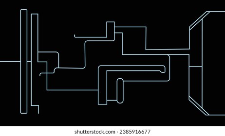 Stripes technology circuit board vector concept abstract background