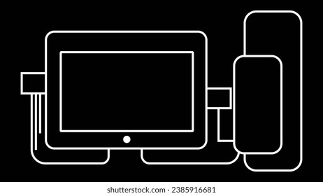 Streifentechnologiekarte, Vektorkonzept, abstrakter Hintergrund