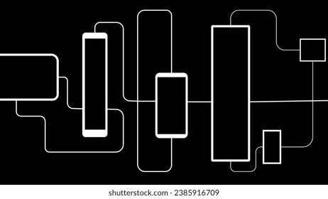 Stripes technology circuit board vector concept abstract background