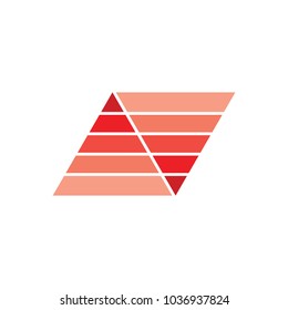 stripes trapeze logo gradient design logo