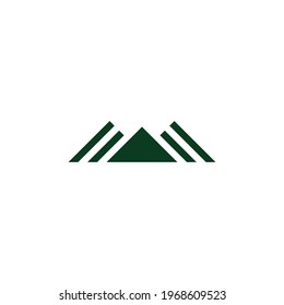 Streifen-Dreieck-Bergsilhouette-Schattenlogo Vektorgrafik