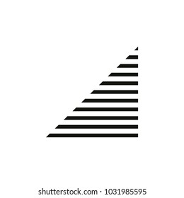 Stripes Triangle Staircase Symbol Logo Vector Stock Vector (Royalty ...