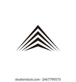 stripes triangles abstract building tall logo vector 