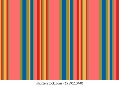 Stripes vector seamless pattern. Striped background of colorful lines. Print for interior design and fabric.