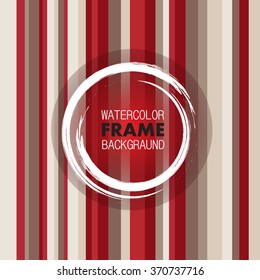 stripes with watercolor frame