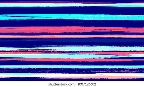Stripes with Watercolor Grunge Brush Style Effect. Hand Drawn Fashion Seamless Pattern. Painted Watercolor Style Texture. Advertising, Cover Print Design Pattern.