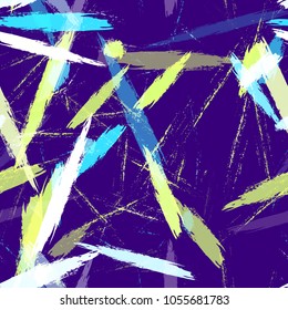 Stripes with Watercolor Grunge Brush Style Effect. Hand Drawn Fashion Seamless Pattern. Dyed Stripes in Watercolor Style. Fabric, Fashion Print Design Pattern.