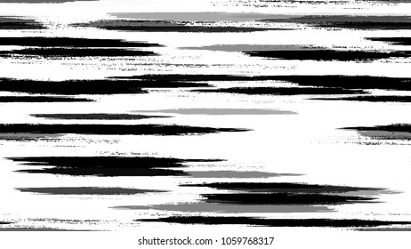 Stripes with Watercolor Grunge Brush Style Effect. Grungy Seamless Lines Pattern Design. Painted Watercolor Style Texture. Cloth, Linen, Textile Print Design Background.