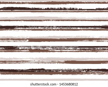 Stripes watercolor paintbrush seamless vector pattern. Wrapping paper lines pattern. Distressed watercolor background with pain stripes. Trendy colors design. Seamless casual lines background.