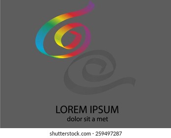 Stripes Wave Logo Element. Surfing Icon . Blue Lines . Vector Illustration 