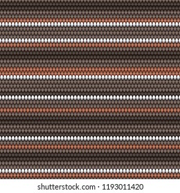 Stripes weaving in brown tones texture vector. Knitting pattern background.