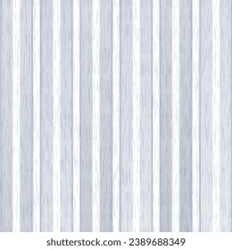 Stripes in white and pale blue, drawn on a wall or rather on a wooden surface. Simple decorative design with aged texture and appearance. Vector seamless.