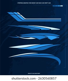 STRIPING BLUE RACING CAR, BEST STRIPING DESIGN MINIMALIST, DRIFT CAR, DECAL RACING