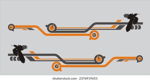 striping vector set for all type of car and motorcycle