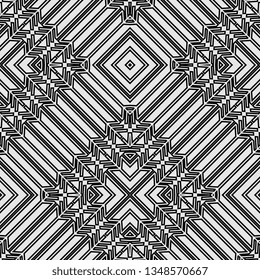 stripped black and white art deco seamless pattern ready for print