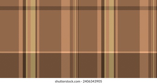 Stripped check pattern fabric, designer background plaid vector. Lumberjack tartan textile texture seamless in orange and dark color.