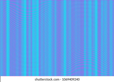 Stripped halftone dots pattern texture background. Black and white pixels. Modern dotted vector illustration. Abstract wavy lines. Points backdrop. Polka dots blue red pattern 