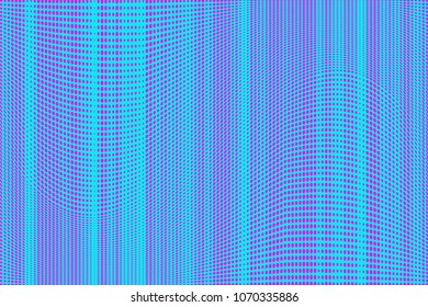 Stripped halftone dots pattern texture background. Black and white pixels. Modern dotted vector illustration. Abstract wavy lines. Points backdrop. Polka dots blue red pattern 