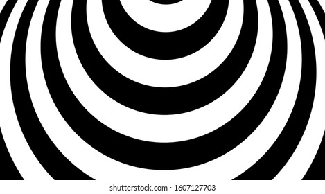 Stripped ringsabstract background. Linear circles optical illusion backdrop vector design.