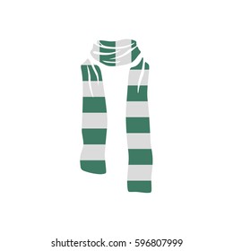 Stripped scarf icon, winter cold season logo