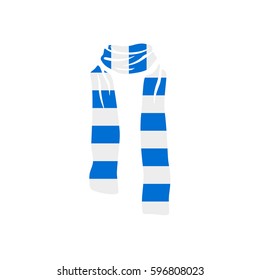 Stripped scarf icon, winter cold season logo