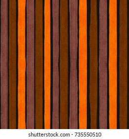 stripped seamless pattern in orange, brown and black color, texture, vector illustration