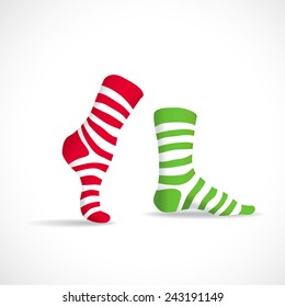 Stripped socks, illustration