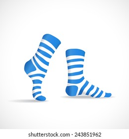 Stripped socks, illustration