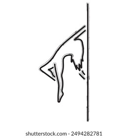 stripper brush strokes on a white background. Vector illustration.
